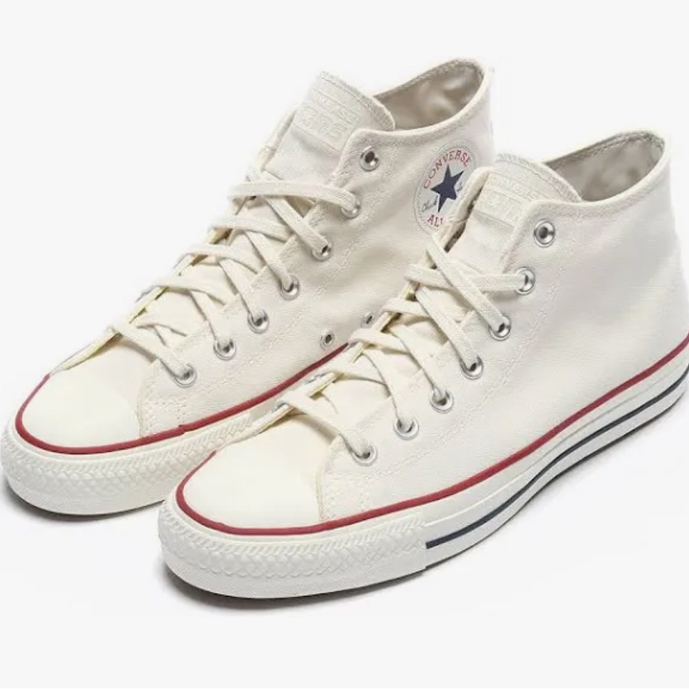 Converse CONS Chuck Taylor All Star Pro Mid-Top, Size 11.5  (White Canvas)